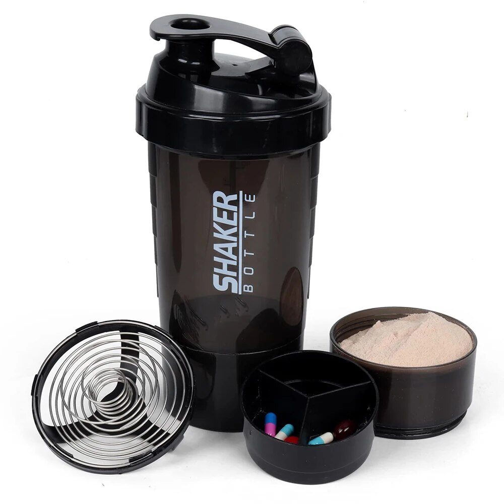 Whey Protein Isolate - 3 warstwy shaker butelka proteinowa puder